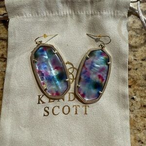 Kendra Scott Watercolor Illusion Danielle Drop Earrings - Gold Frame